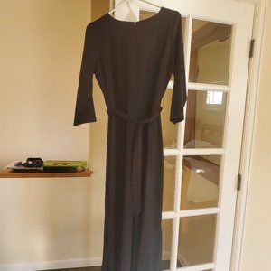 Vera Wang 3/4 SleeveSmall Black Wide Leg Jumpsuit